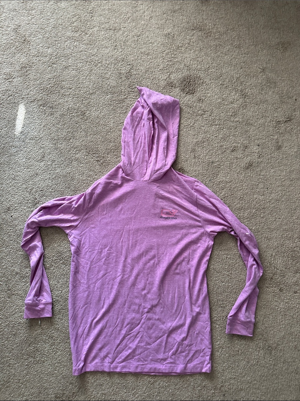 Vineyard Vines Lavender Hooded Long Sleeve Tee